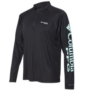 Columbia Tackle Shirt Long Sleeve 1/4 Zip UV Prtct
